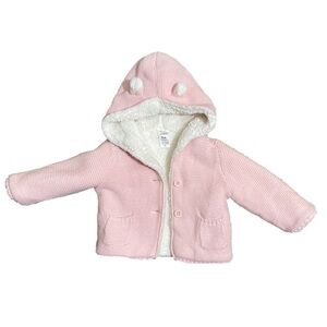 𝅺carter’s Knitted Lined Jacket Pink 🐻 Size 9M